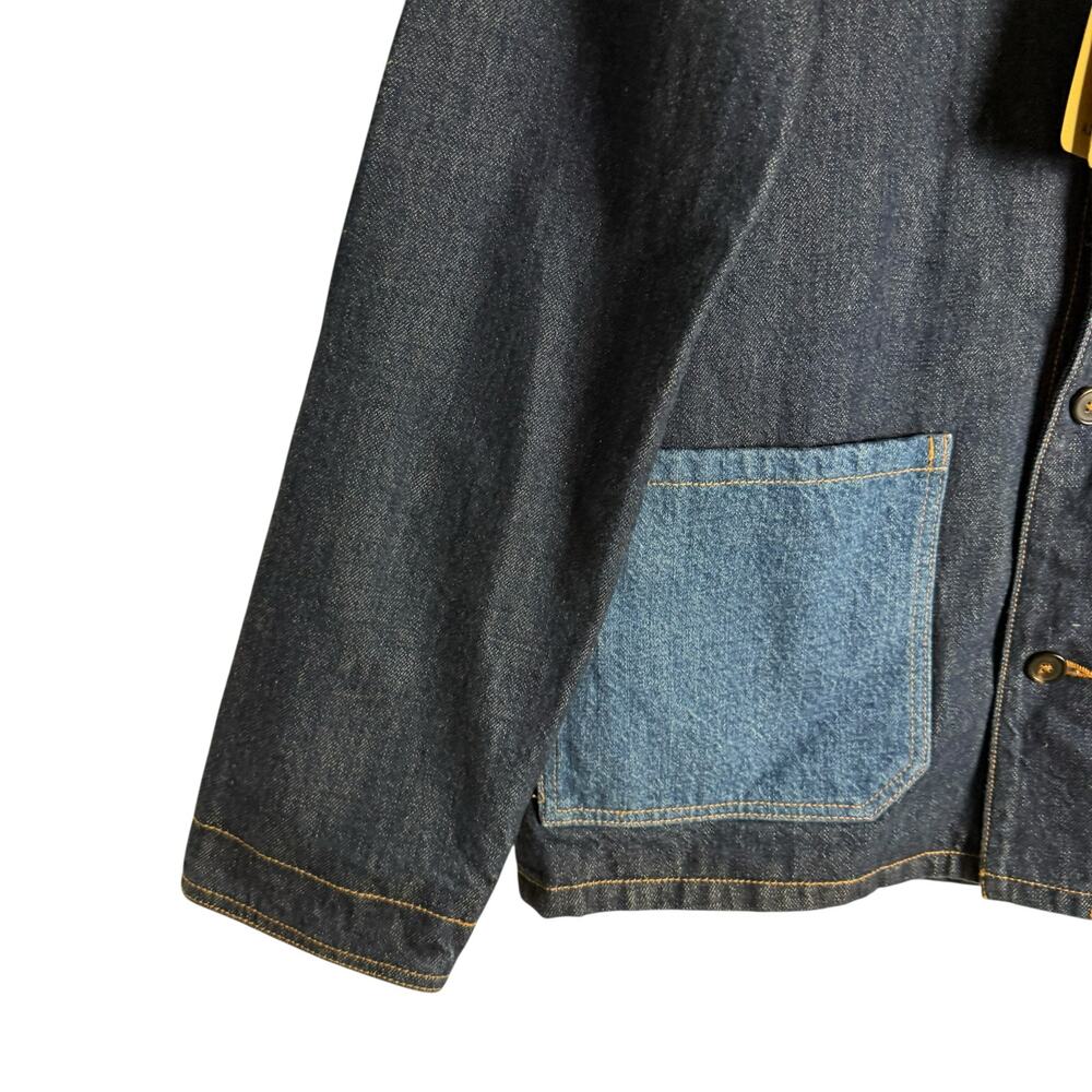 A.P.C. Indigo Anthonin Denim Patch Pocket Button Front Jean Jacket Size Small - Picture 9 of 16